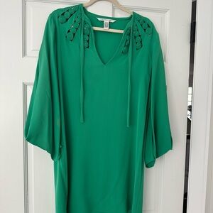 Diane Von Furstenberg Green Mini Dress